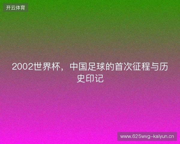 2002世界杯，中国足球的首次征程与历史印记